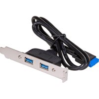 Adaptador Slot 2 Puertos Usb 3.0 Trasero Bracket Pc Gabinete 20 Pins
